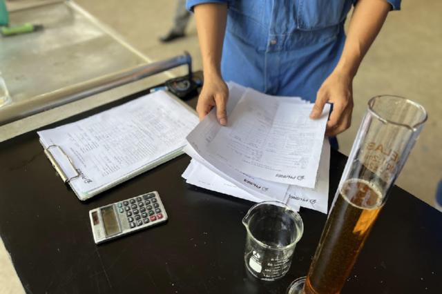 Foam sample analysis