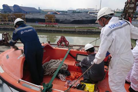 Rescue Boat Operation test